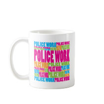 Colourful Police Work Mug