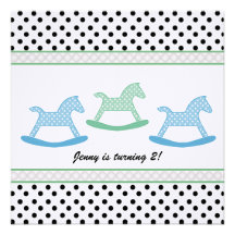 Colourful Polka Dot : Carousel Party Invitation