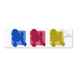 Colourful Poodle Silhouettes