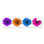 Colourful Pop Art Flowers Bumper Sticker bumper stickers