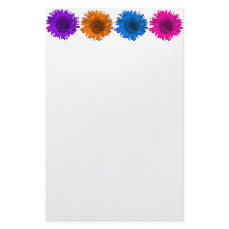Colourful Pop Art Flowers Stationery