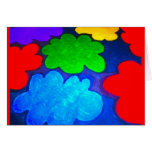 Colourful Popcorn Clouds Greeting Card