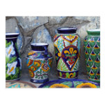 Colourful pottery for sale in downtown Loreto, Postcard