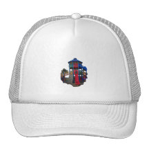 Colourful Primary Coloured Slides Playground Equip Trucker Hats