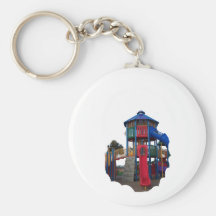Colourful Primary Coloured Slides Playground Equip Key Chains