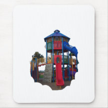 Colourful Primary Coloured Slides Playground Equip Mousepad