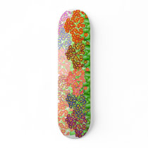 Colourful Primrose Garden Skateboard
