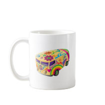 Colourful Psychedelic Painted Bus Coffee Mug