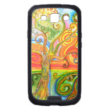 Colourful psychedelic tree Samsung Galaxy case