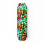 Colourful Puzzle Pieces Abstract skateboards