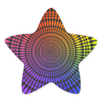 Colourful Radial Design: Star Sticker