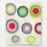 colourful rainbow circles mousepad