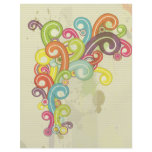 colourful rainbow colour retro swirls design flyers