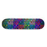 Colourful Rainbow Hearts Skateboard