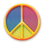 Colourful Rainbow Peace Symbol stickers