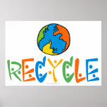 Colourful Recycling posters