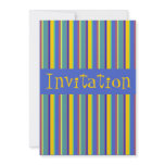 Colourful Retro Early 1960s Stripes - Invitation