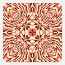 Colourful Retro Floral Seamless Stickers