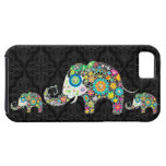 Colourful Retro Flower Elephant Family iPhone 5 Case