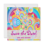 Colourful Retro Star Power Invitations