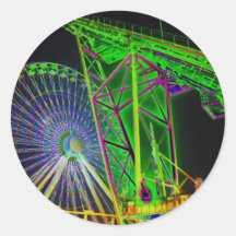 Colourful Rides Round Sticker