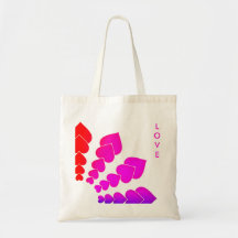 Colourful Romantic Hearts  - Bag