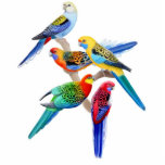 Colourful Rosella Parrots Ornament photo sculptures