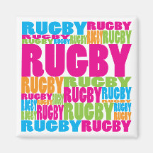 Colourful Rugby Refrigerator Magnet