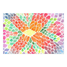 Colourful Scales - vivid abstract watercolor desig Art Photo