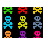 Colourful Skulls Postcards