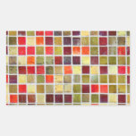 Colourful Small Bathroom Tiling Background Rectangle Sticker