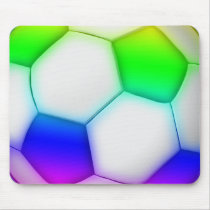 Colourful Soccer Ball (football) Mousepads