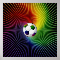 Colourful Soccer Ball (football) Print