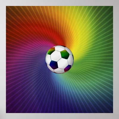 Colourful Soccer Balls