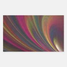 Colourful Soft Sand Waves Rectangular Stickers