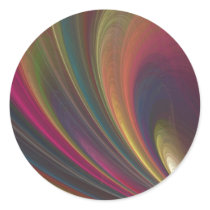 Colourful Soft Sand Waves Round Stickers