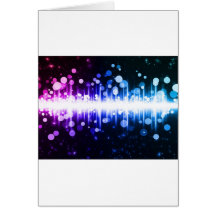 Colourful sound wave design cards