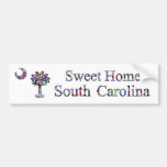 Colourful South Carolina Home Bumper Sticker