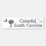 Colourful South Carolina Palmetto Bumper Sticker