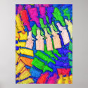 Colourful Spine Art Poster posters
