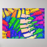 Colourful Spine Art Poster (Horizontal) posters