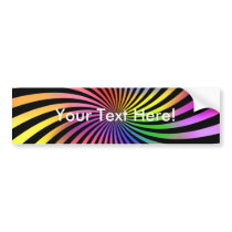 Colourful Spiral Design: Bumper Stickers
