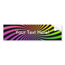 Colourful Spiral Design: Bumper Stickers