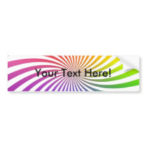 Colourful Spiral Design: Bumper Stickers