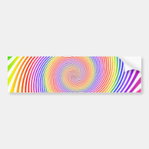 Colourful Spiral Design: Bumper Sticker