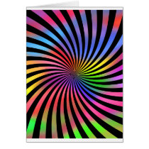 Colourful Spiral Design: Greeting Cards