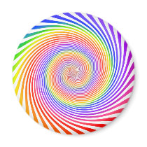 Colourful Spiral Design: Magnet