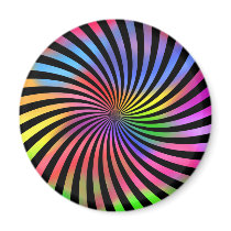 Colourful Spiral Design: Refrigerator Magnet