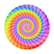 Colourful Spiral Design: Fridge Magnet