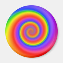 Colourful Spiral Design: Magnet